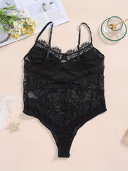 Floral Lace Sexy Plus Size Bodysuit Lingerie