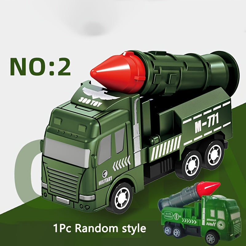 Pull Back Military Armored Car Toy Rocket Car