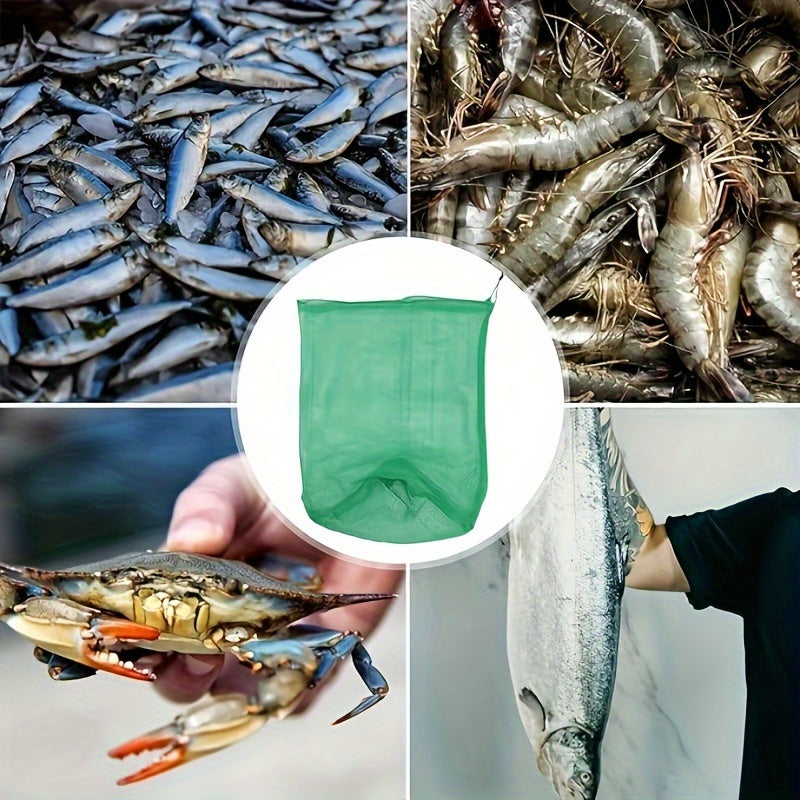 Fishing Mesh Bag Drawstring Storage Quick Dry Sea Fishing Net