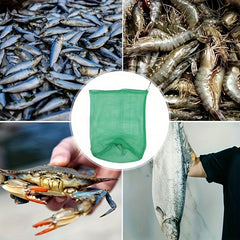 Fishing Mesh Bag Drawstring Storage Quick Dry Sea Fishing Net