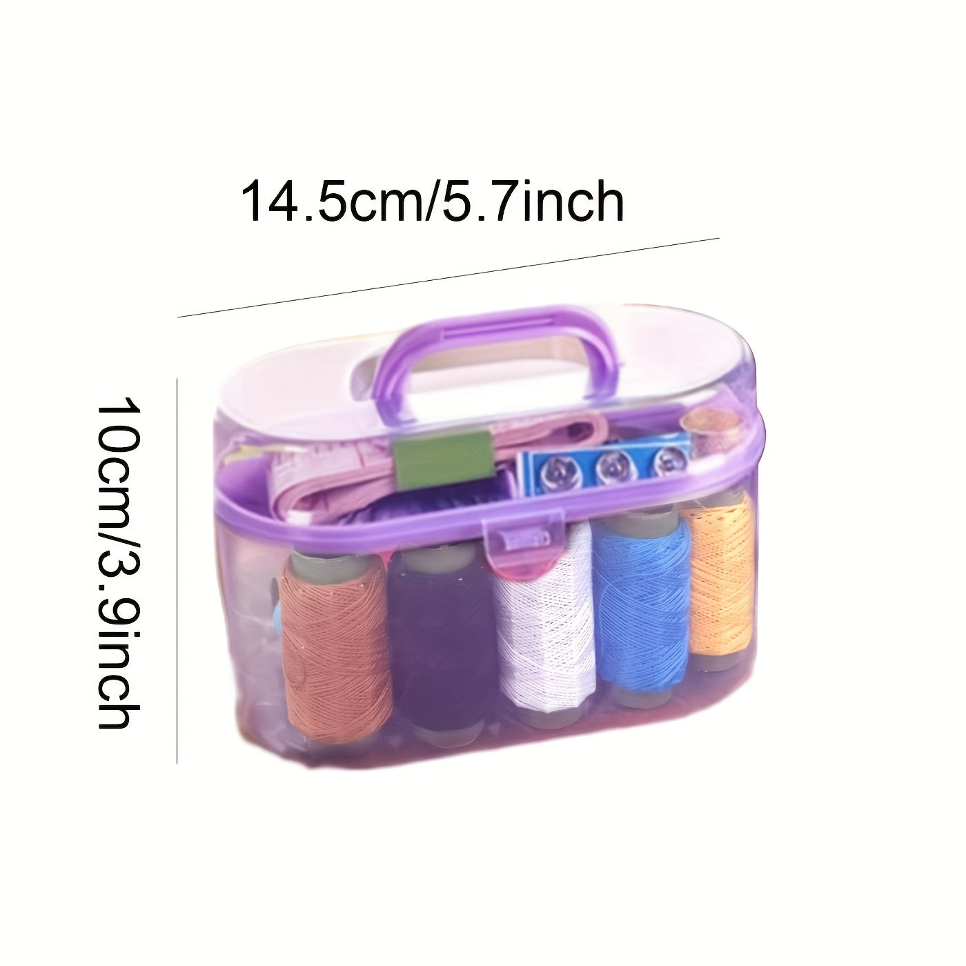 46pc Portable Sewing Kit with Case, Multifunctional Needle and Thread Set