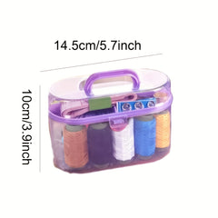 46pc Portable Sewing Kit with Case, Multifunctional Needle and Thread Set