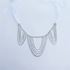 Rhinestone Shoulder Chain With Long Tassel for Wedding Party