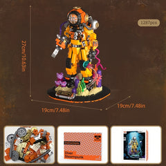 1300pcs Cyberpunk Diving Suit Building Set - Astronaut Model Toy