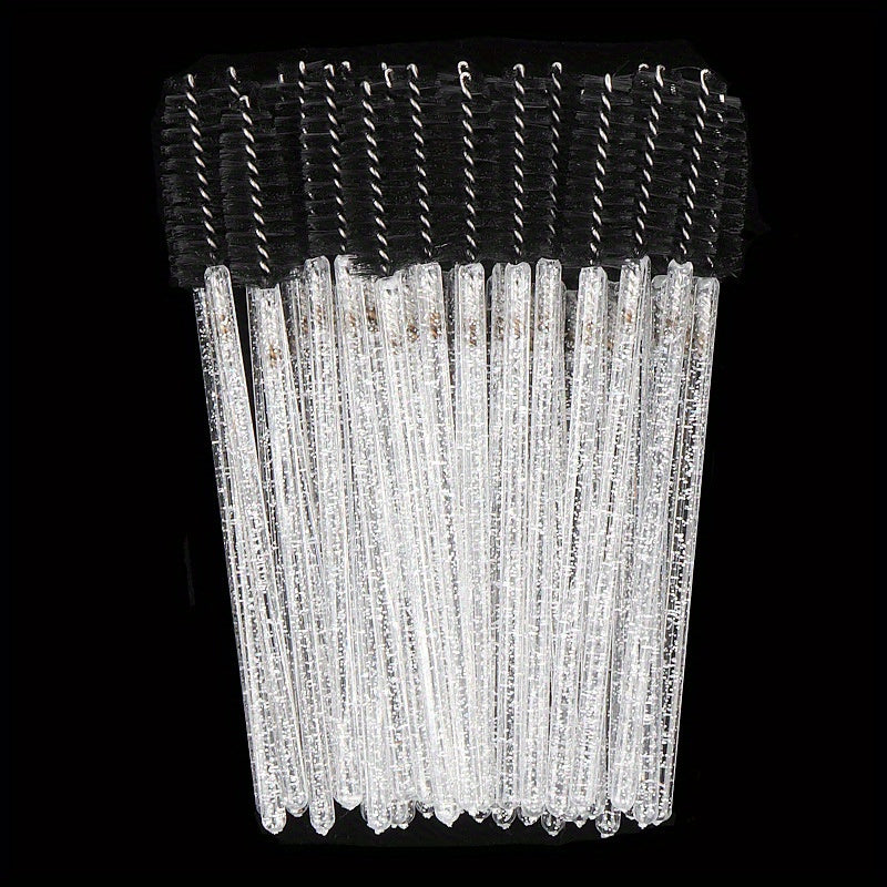Crystal Mixed Eyelash Brush Glitter Spoolies Mascara Wands Makeup Brushes
