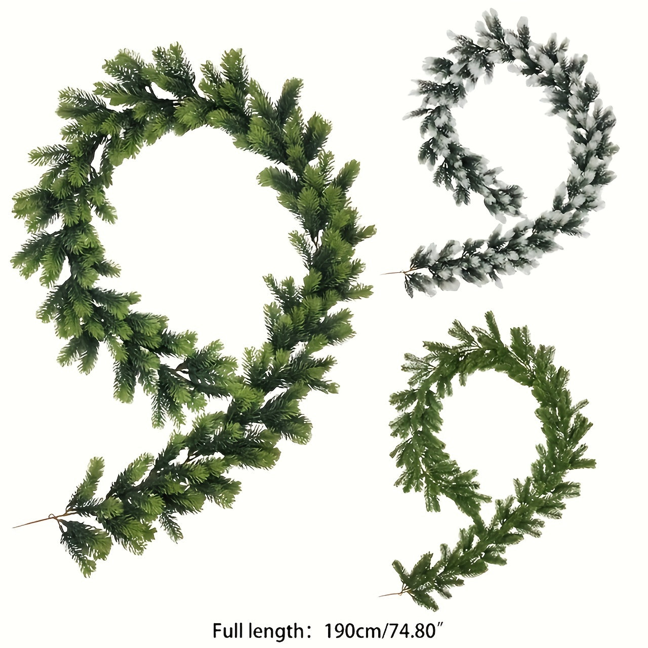 Artificial Green Christmas Wreath Pine Branch Decor