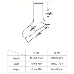 Kids Sports Socks 4 Pairs Short Socks