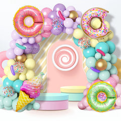 139pcs Donut Balloon Garland Arch Set Wedding Birthday Party Decoration
