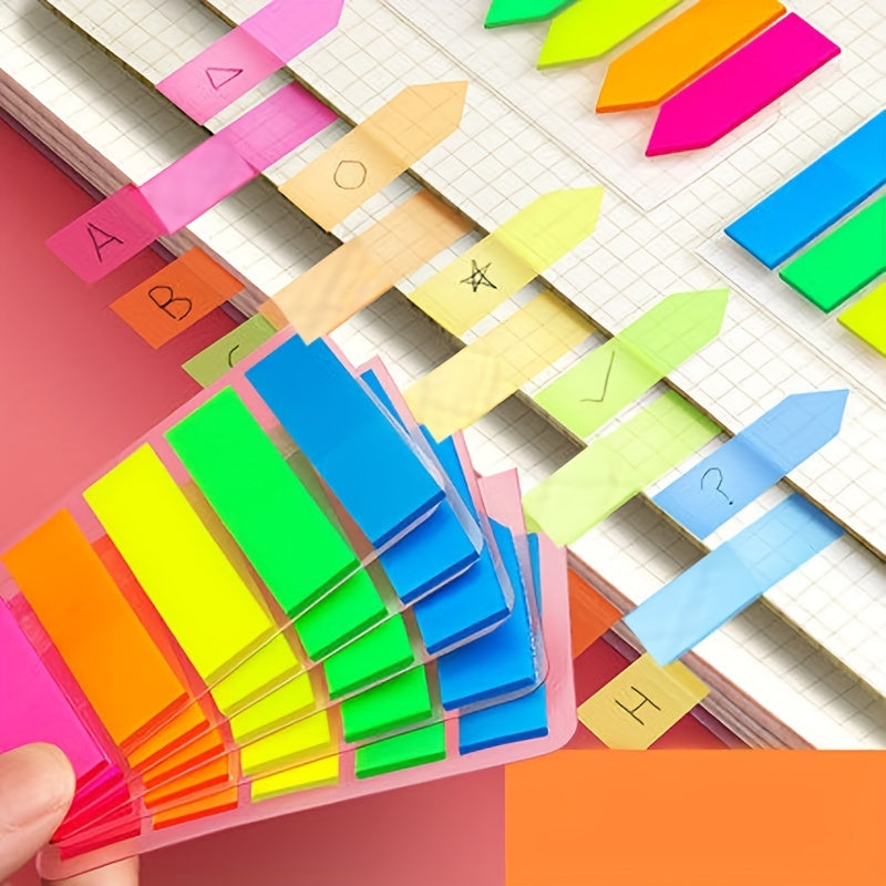 Colorful PET Fluorescent Sticky Notes N Times Stickers Student Office