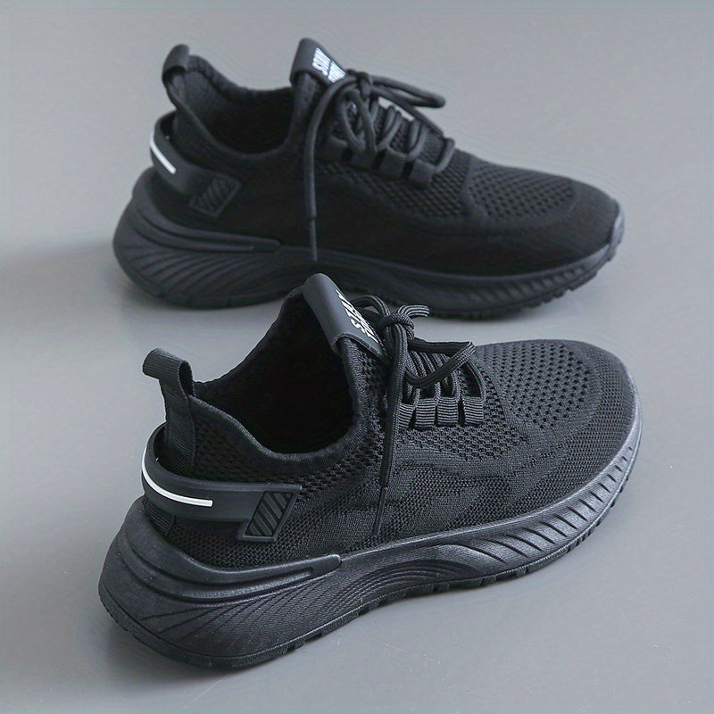 Women's Breathable Woven Sneakers Lace Up Low Top Shoes