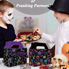 Halloween Ghost Pumpkin Skeleton Tote Bag