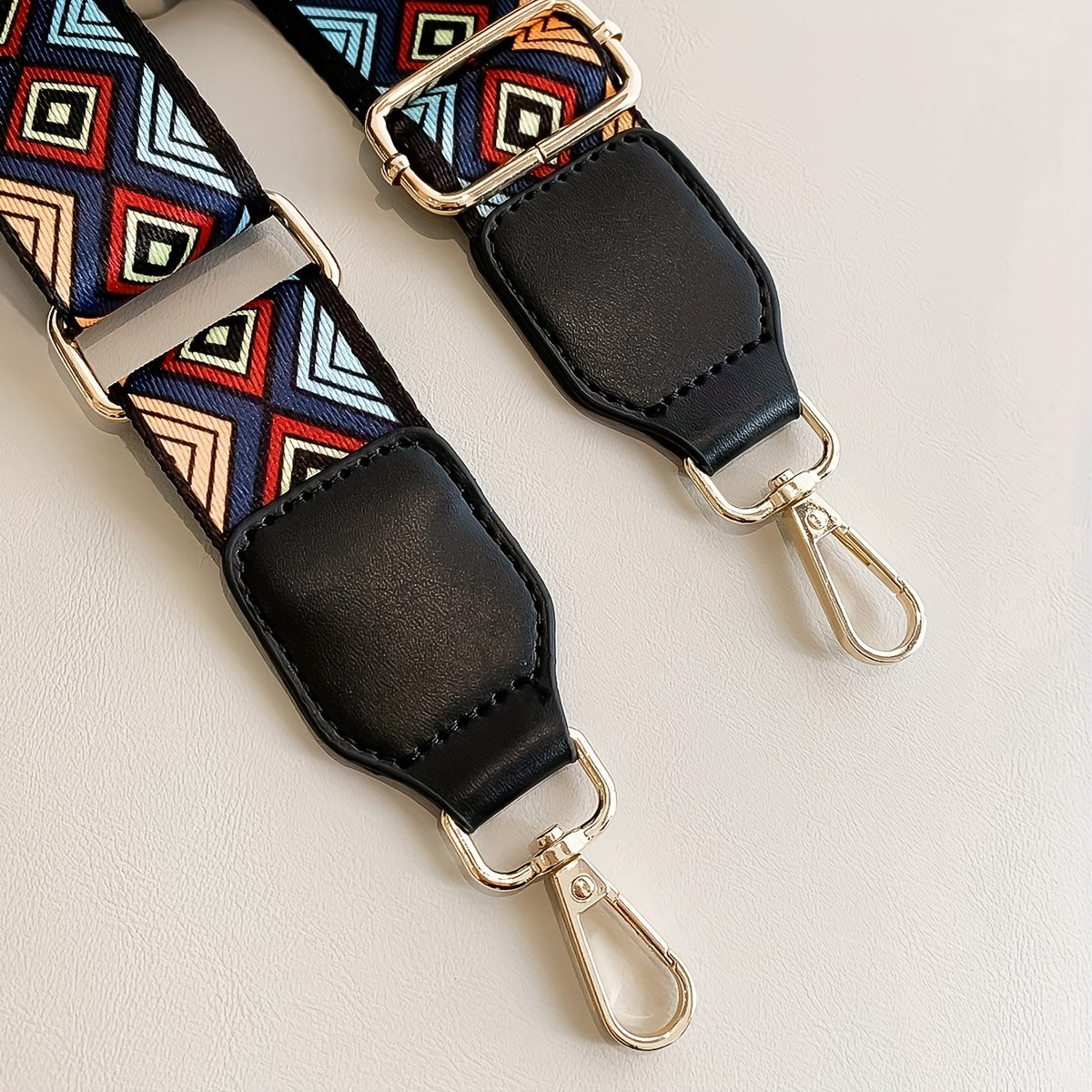 Vintage Geometric Bag Strap Wide Reusable Adjustable Travel Accessories