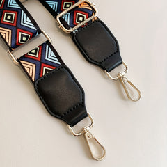 Vintage Geometric Bag Strap Wide Reusable Adjustable Travel Accessories