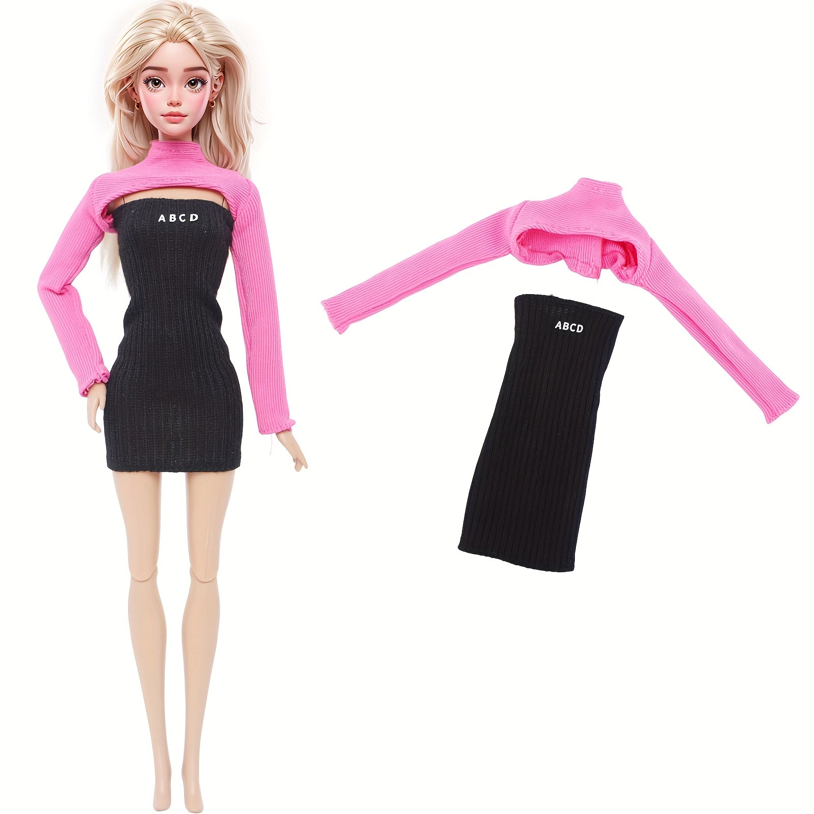 Doll Clothes Accessories Party Fishtail Dress Striped Tops Skirts