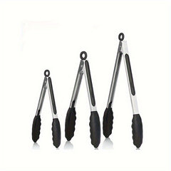 3pcs Silicone Food Clips Kitchen Tongs for BBQ & Home