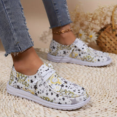 Women's Skate Shoes With Star & Year's Letter Designs
