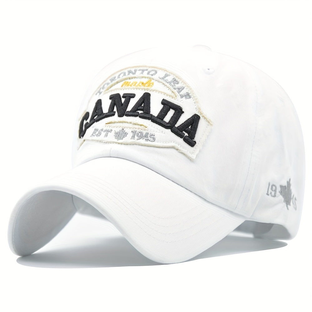 Canada Embroidered Cotton Baseball Cap Sunscreen Trucker Hat Hip Hop Cap