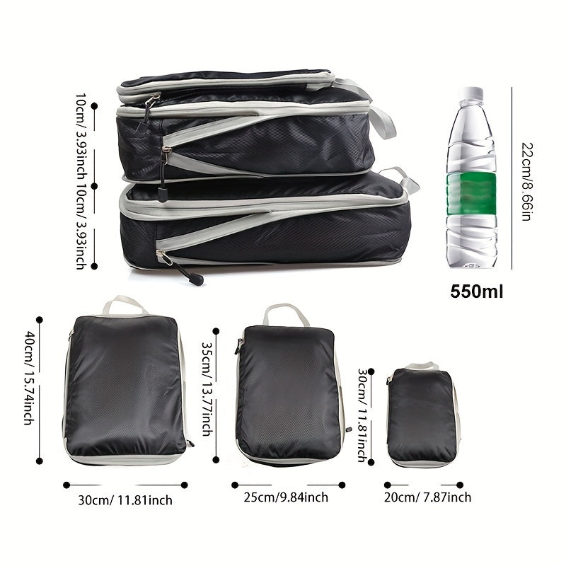 3pcs Compressed Storage Bag Waterproof Organizer Set
