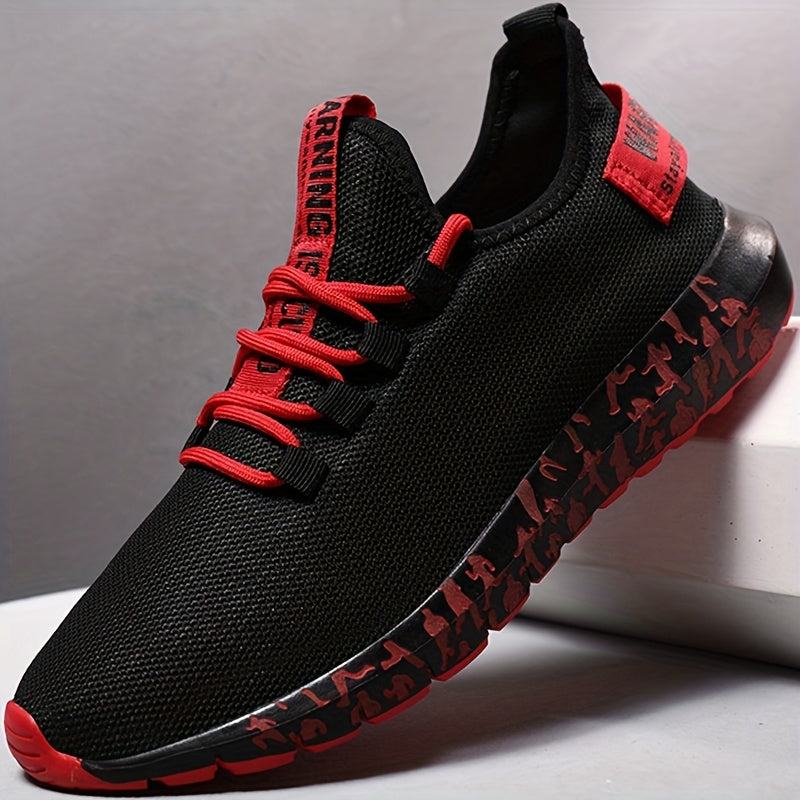Men's Casual Breathable Mesh Lace up Walking Shoes