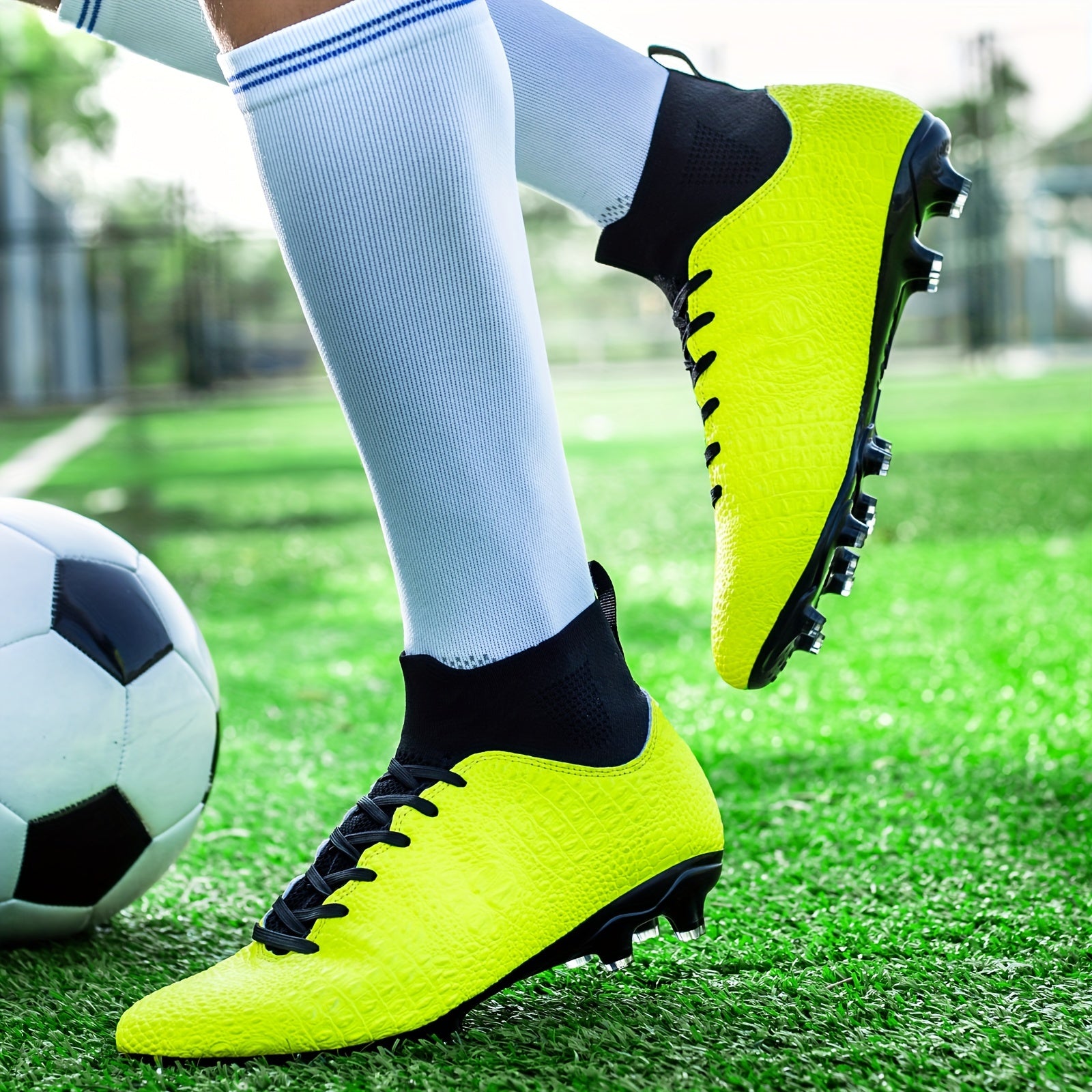Boys Non Slip AG Football Cleat High Top Professional Soccer Cleats