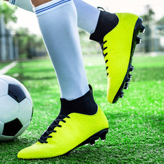 Boys Non Slip AG Football Cleat High Top Professional Soccer Cleats
