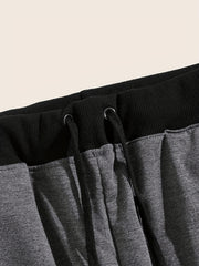 Men's Loose Fit Block Joggers with Drawstring Waist