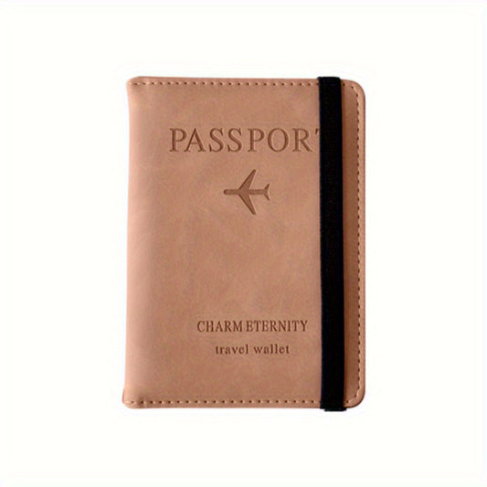 Leather Strap ID Card Bag RFID Passport Holder Travel Wallet Ticket Holder