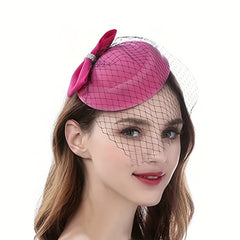 Vintage Pillbox Hat Cocktail Tea Party Headwear With Veil