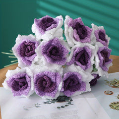 Creative Crochet Wool Eternal Flower Rose Handicrafts Unique Gift