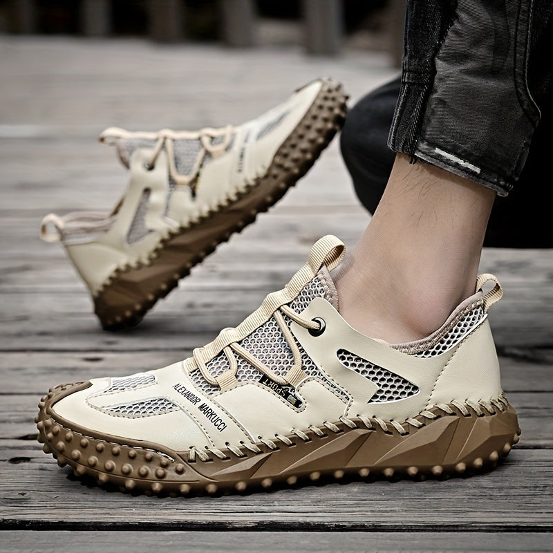 Men's Mesh Sandals Casual Non Slip Shoes Closed Toe Slip on Shoes