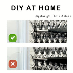 280 Clusters Lashes 30 40D 9 15mm Mix Style D Curling Lashes Extensions