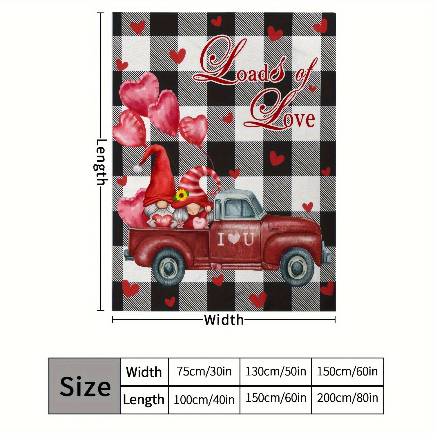 Red Truck Love Blanket Soft And Warm Sofa Blanket For All Seasons