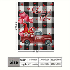 Red Truck Love Blanket Soft And Warm Sofa Blanket For All Seasons