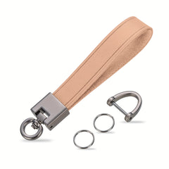Leather Key Chain Car Keychains Anti Lost D Ring 2 Keyrings 1 Screwdriver