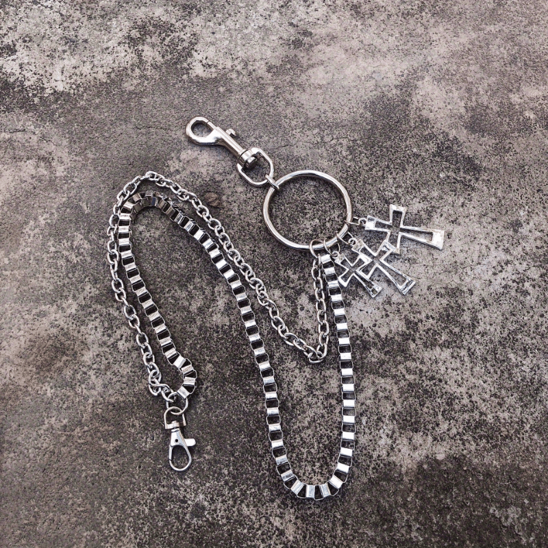 Cross Pants Chain Punk Double Chain Rock Hip hop Waist Chain Jeans Chain