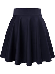 Casual High Waist Skater Skirt for Women
