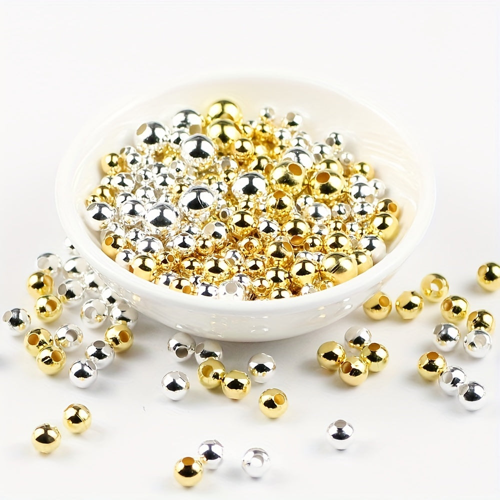8mm Plated Silver Iron Beads Lucky Bracelet DIY Jewelry