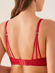 Floral Lace Criss Cross Padded Bralette