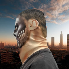 Halloween Party Prank Gag Mask Full Head Skull Costume Accessory Yellow
