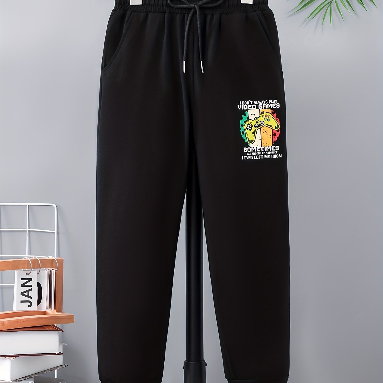 Boys Cartoon Print Sports Casual Pants