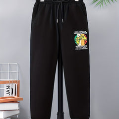 Boys Cartoon Print Sports Casual Pants