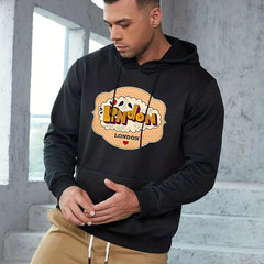 Men's London Print Hoodie for Spring Fall