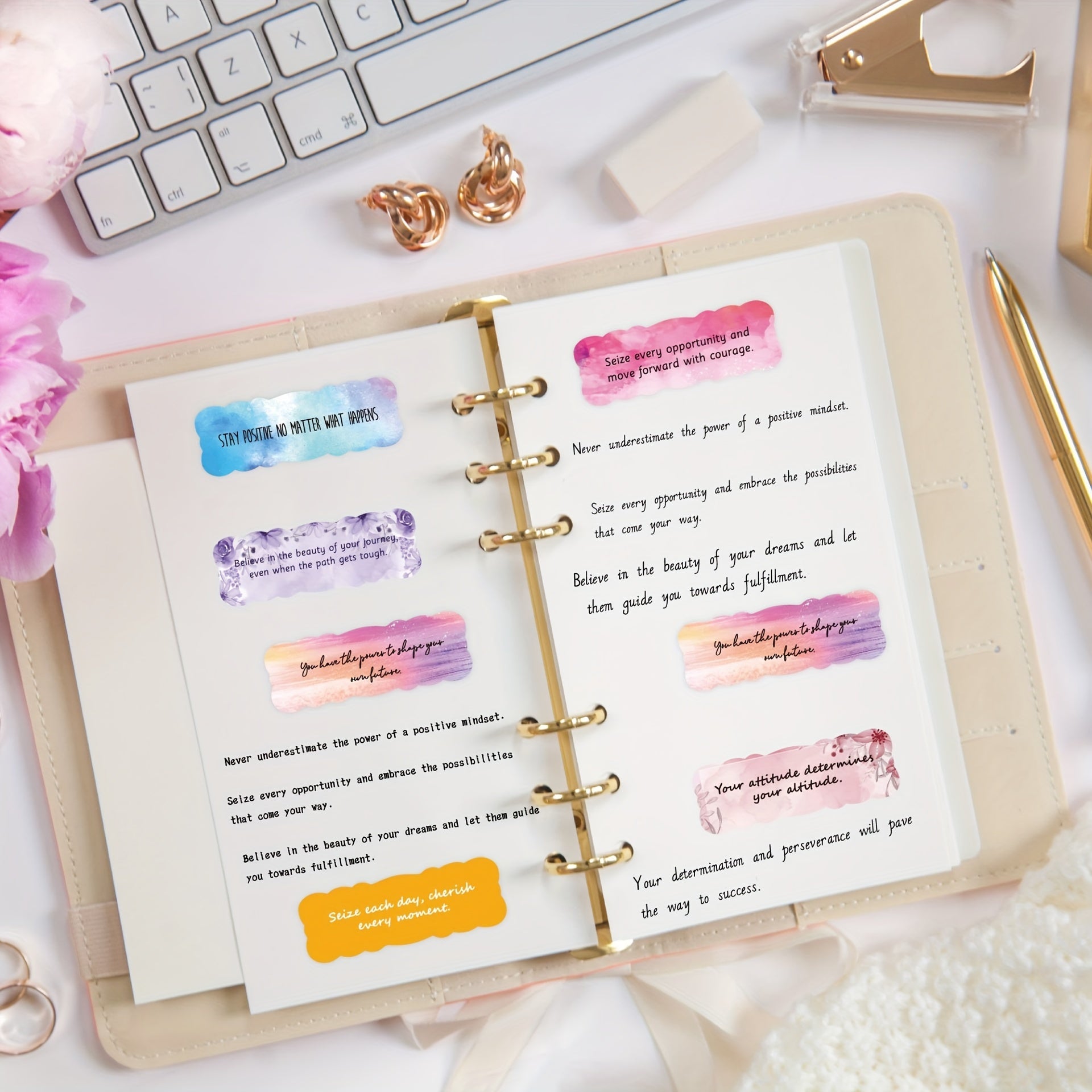 240pcs Encouraging Waterproof English Stickers Gift