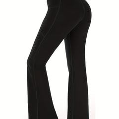 Bootcut Yoga Pants With Pockets For Women High Waist Workout Dress Leggings