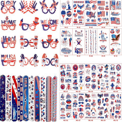 Patriotic Party Favors American Flag Glasses Stickers Circle Bracelet