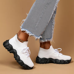 Women's Breathable Knit Sneakers Lightweight Casual Shoes