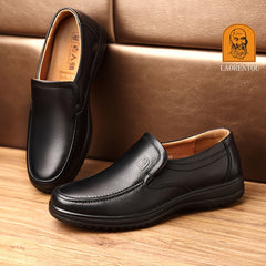 LAORENTOU Men's Leather Oxfords Comfortable Slip On Shoes