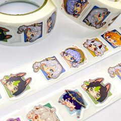 500 2.03 cm Square Frame Roll Stickers Cartoon Decorative Sealing