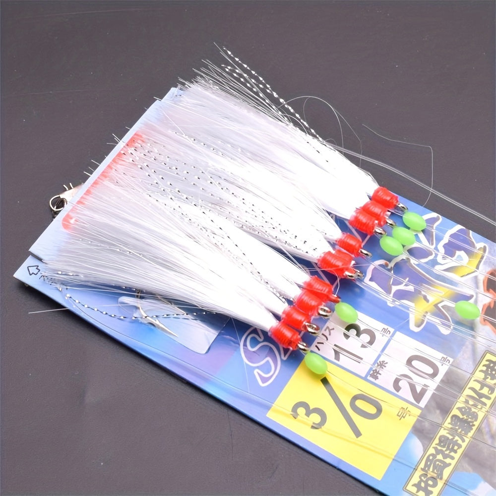 Stainless Steel 10 Skewer Hooks Bionic Squid Chatterbait Hooks