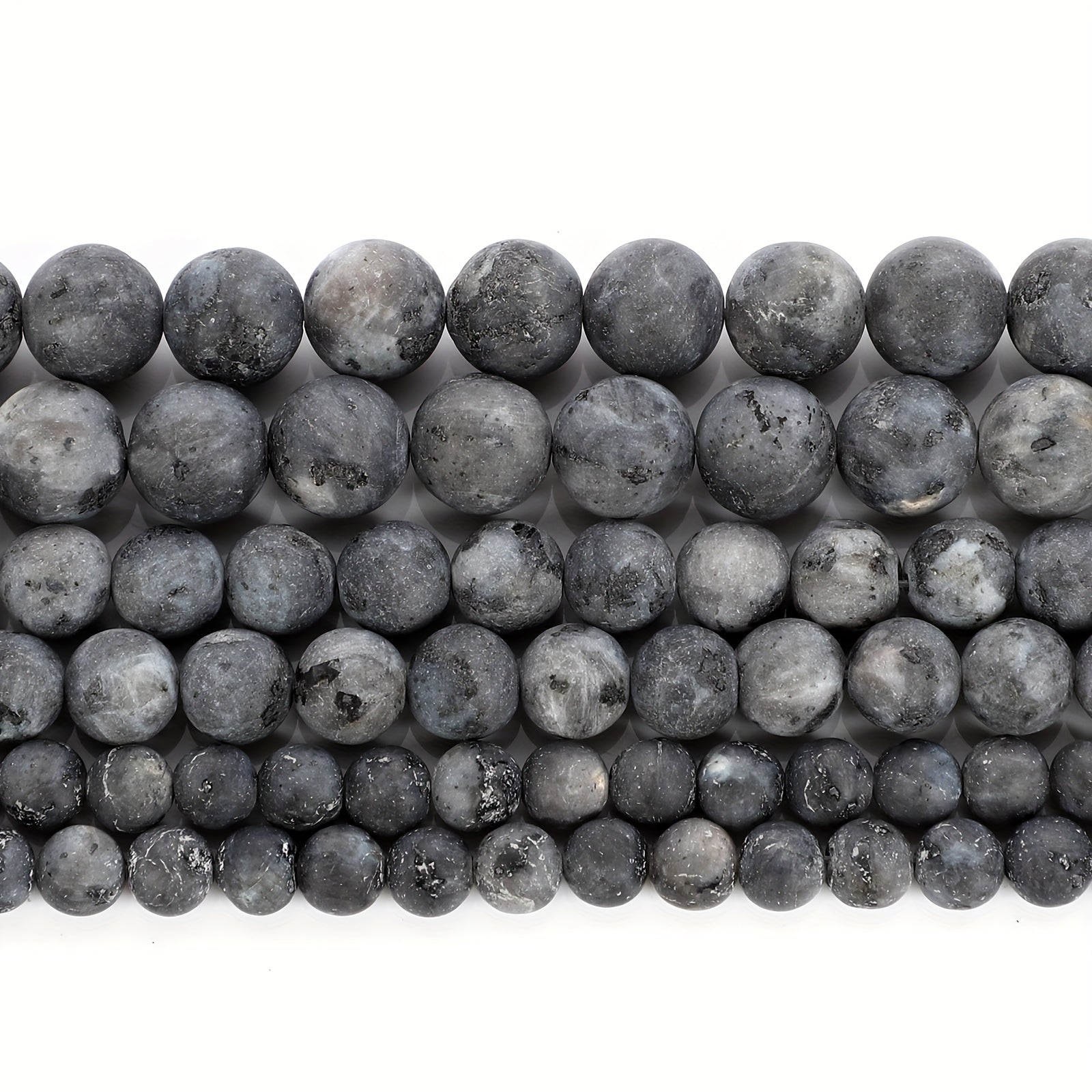 Natural Stone Labradorite Larvikite Moon Round Beads 4-12MM Strand